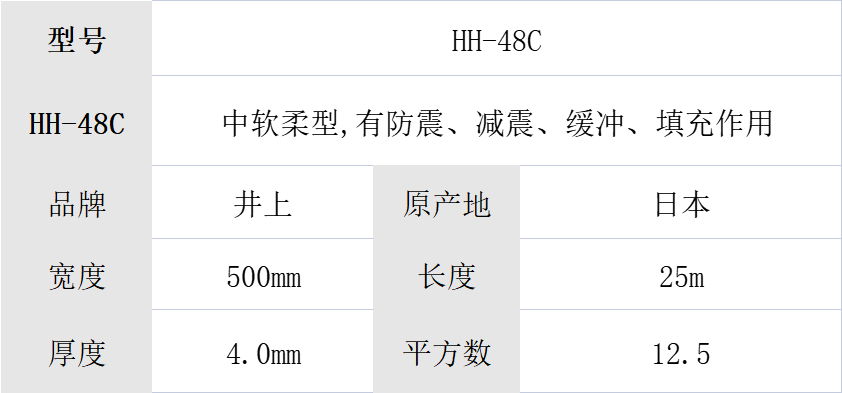 井上泡棉、HH-48C-4.0mm厚日本井上泡棉